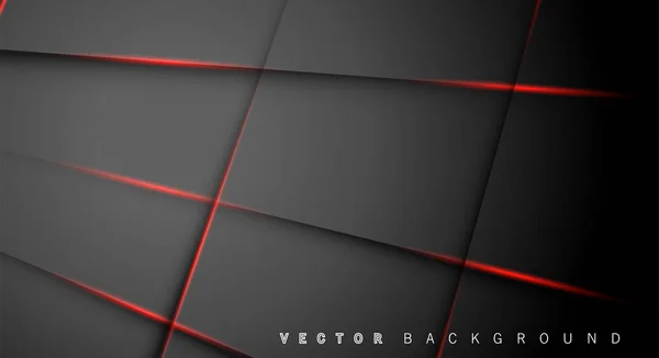 Línea roja sombra gris oscuro lujo fondo — Vector de stock