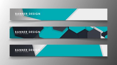 Arka plan afiş şablonlar kümesi. Poligonal arka plan ile modern vektör afiş.