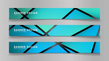 Renk degradelerinde geometrik arka planlara sahip soyut vektör afişleri