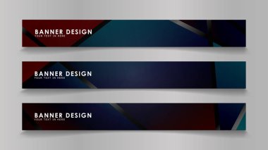 Renk degradelerinde geometrik arka planlara sahip soyut vektör afişleri