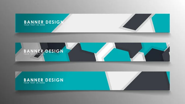 Conjunto de plantillas de banner con fondo abstracto. Banderas vectoriales modernas con fondo poligonal . — Vector de stock