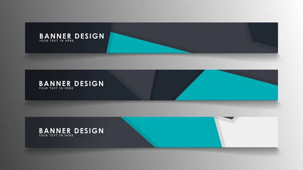 Conjunto de modelos de banner com fundo abstrato. Bandeiras vetoriais modernas com fundo poligonal . — Vetor de Stock