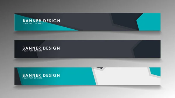 Conjunto de modelos de banner com fundo abstrato. Bandeiras vetoriais modernas com fundo poligonal . — Vetor de Stock