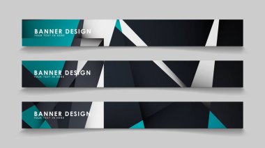 Geometrik arka planlar degrade yeşil siyah ve beyaz ile soyut vektör afiş