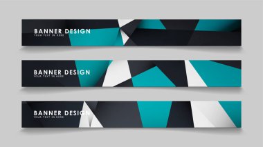 Geometrik arka planlar degrade yeşil siyah ve beyaz ile soyut vektör afiş