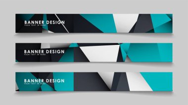 Geometrik arka planlar degrade yeşil siyah ve beyaz ile soyut vektör afiş