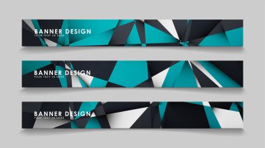 Geometrik arka planlar degrade yeşil siyah ve beyaz ile soyut vektör afiş