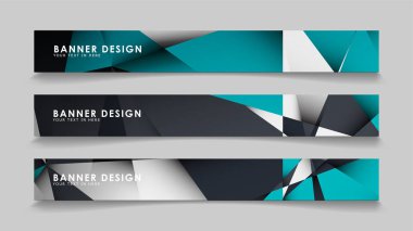 Geometrik arka planlar degrade yeşil siyah ve beyaz ile soyut vektör afiş