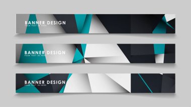 Geometrik arka planlar degrade yeşil siyah ve beyaz ile soyut vektör afiş