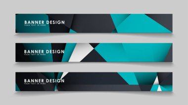 Geometrik arka planlar degrade yeşil siyah ve beyaz ile soyut vektör afiş