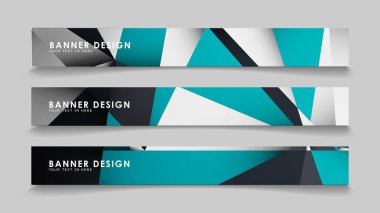 Geometrik arka planlar degrade yeşil siyah ve beyaz ile soyut vektör afiş