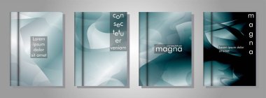 arka plan olarak soyut sıvı desenleri ile kitap koleksiyonu. herhangi bir kapak için uygundur. eps 10 vektör illüstrasyon