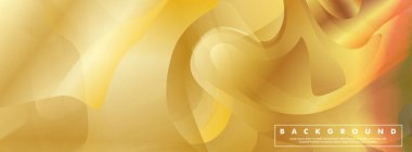 Altın Degradelerin Soyut Arka Planı. Dalgalı bir sıvı vektör afiş şekli. eps 10 illüstrasyon