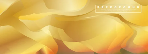 Abstracte achtergrond van gouden gradiënten. De vorm van een golvende vloeibare vector banner. afbeelding van EPS 10 — Stockvector