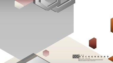 Modern geometrik soyut vektör şablonları taş ve tuğla renk kompozisyonları. Vektör çizimi