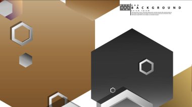 Modern geometrik soyut vektör şablonları taş ve tuğla renk kompozisyonları. Vektör çizimi