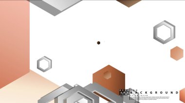 Altıgenler cilt renk kompozisyonu ile soyut geometrik arka plan. Vektör çizimi