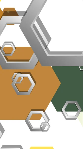Fundo geométrico abstrato com hexágono, composição da cor da idade média. Ilustração vetorial — Vetor de Stock