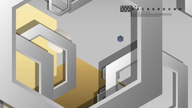 Modern geometrik soyut vektör şablonları taş ve tuğla renk kompozisyonları. Vektör çizimi