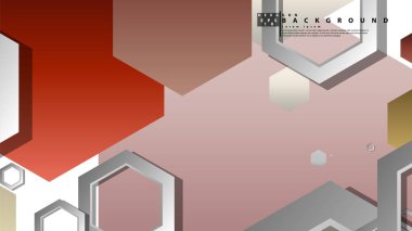 Modern geometrik soyut vektör şablonları taş ve tuğla renk kompozisyonları. Vektör çizimi