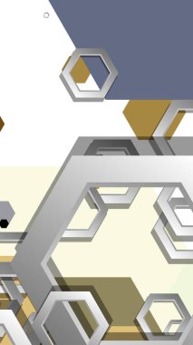 Altıgen, orta çağ renk kompozisyonu ile soyut geometrik arka plan. Vektör çizimi