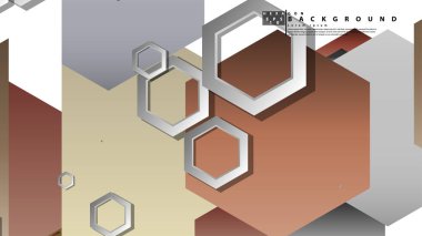 Modern geometrik soyut vektör şablonları taş ve tuğla renk kompozisyonları. Vektör çizimi