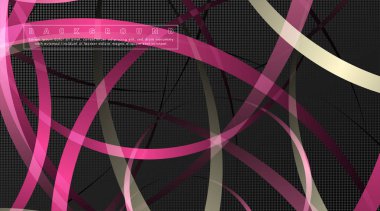 Koyu daire deseni arka plan kavramı ile kavisli soyut tasarım. vektör illüstrasyon