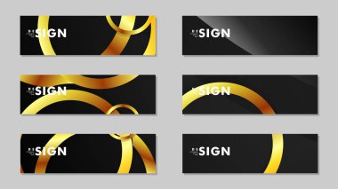 Lüks parlak altın daireler ile soyut metal vektör arka planlar ile Afiş