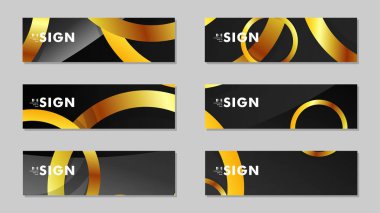 Lüks parlak altın daireler ile soyut metal vektör arka planlar ile Afiş