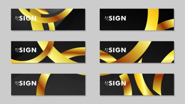 Lüks parlak altın daireler ile soyut metal vektör arka planlar ile Afiş