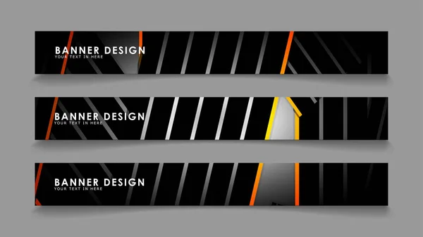 Abstract banner ontwerp met kleur verlooplijn stijl vectoren — Stockvector