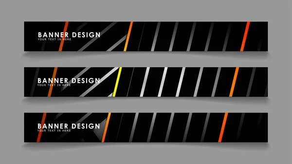 Abstract banner ontwerp met kleur verlooplijn stijl vectoren — Stockvector