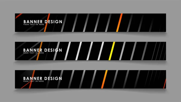 Conception abstraite de bannière avec des vecteurs de style de ligne de dégradé de couleur — Image vectorielle