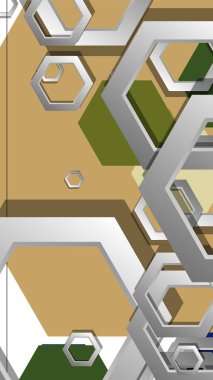 Altıgen, orta çağ renk kompozisyonu ile soyut geometrik arka plan. Vektör çizimi