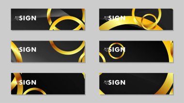 Lüks parlak altın daireler ile soyut metal vektör arka planlar ile Afiş