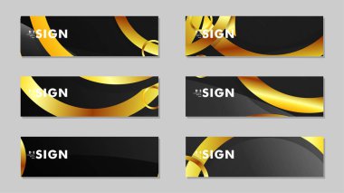 Lüks parlak altın daireler ile soyut metal vektör arka planlar ile Afiş