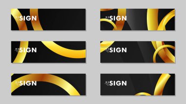 Lüks parlak altın daireler ile soyut metal vektör arka planlar ile Afiş