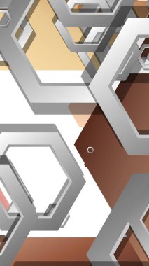 Altıgenler cilt renk kompozisyonu ile soyut geometrik arka plan. Vektör çizimi