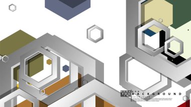 Altıgen, orta çağ renk kompozisyonu ile soyut geometrik arka plan. Vektör çizimi