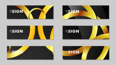 Lüks parlak altın daireler ile soyut metal vektör arka planlar ile Afiş