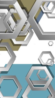 Altıgen, orta çağ renk kompozisyonu ile soyut geometrik arka plan. Vektör çizimi