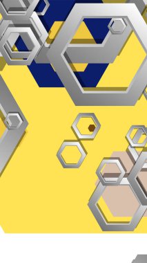 Altıgen, orta çağ renk kompozisyonu ile soyut geometrik arka plan. Vektör çizimi