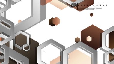 Altıgenler cilt renk kompozisyonu ile soyut geometrik arka plan. Vektör çizimi