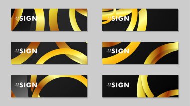 Lüks parlak altın daireler ile soyut metal vektör arka planlar ile Afiş