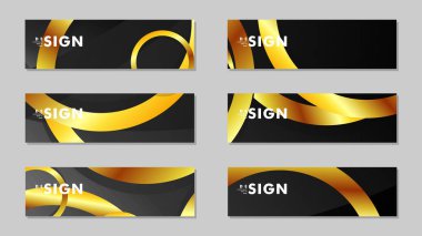 Lüks parlak altın daireler ile soyut metal vektör arka planlar ile Afiş