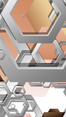 Altıgenler cilt renk kompozisyonu ile soyut geometrik arka plan. Vektör çizimi