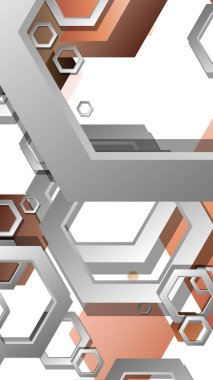 Altıgenler cilt renk kompozisyonu ile soyut geometrik arka plan. Vektör çizimi