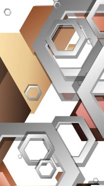 Altıgenler cilt renk kompozisyonu ile soyut geometrik arka plan. Vektör çizimi