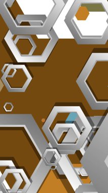 Altıgen, orta çağ renk kompozisyonu ile soyut geometrik arka plan. Vektör çizimi