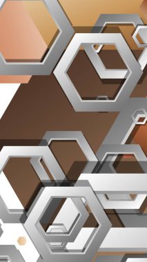 Altıgenler cilt renk kompozisyonu ile soyut geometrik arka plan. Vektör çizimi